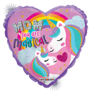 9" | 18" Mom You Are Magical Unicorn Holographic Foil Balloon | Buy 5 Or More Save 20%