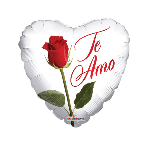 9" Te Amo Rosa Roja Heart Foil Balloon (P17) | Buy 5 Or More Save 20%