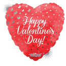 Globo de papel de aluminio con corazones de feliz día de San Valentín (WSL) de 18" | Compre 5 o más y ahorre un 20 %