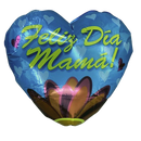 Globo de papel de aluminio con forma de corazón de margarita Feliz Dia Mama de 36 pulgadas | Liquidación - Hasta agotar existencias