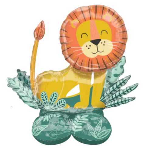 43" Lion Airloonz Foil Balloon | Stands Over 3 Feet Tall- No Helium Required!