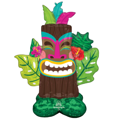 53" Anagram Tiki Airloonz Foil Balloon | Stands Over 4 Feet Tall - No Helium Required!