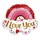 18" | 28" I Love You Rainbow Foil Balloon