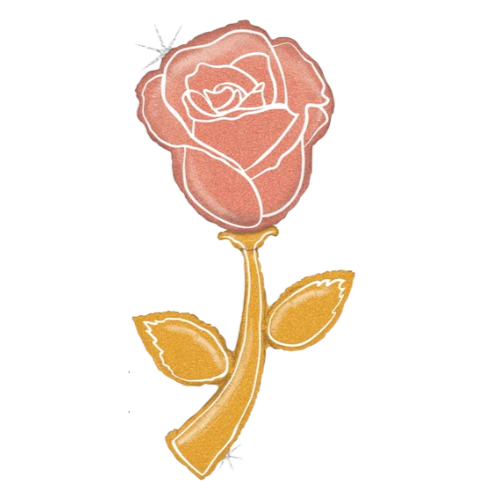 Globo de lámina de oro rosa Fresh Picks de 5' (P12) | Mide 5 pies de altura.