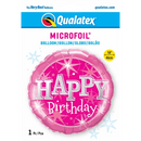 18" Happy Birthday Pink Sparkle Foil Balloon | Buy 5 Or More Save 20%