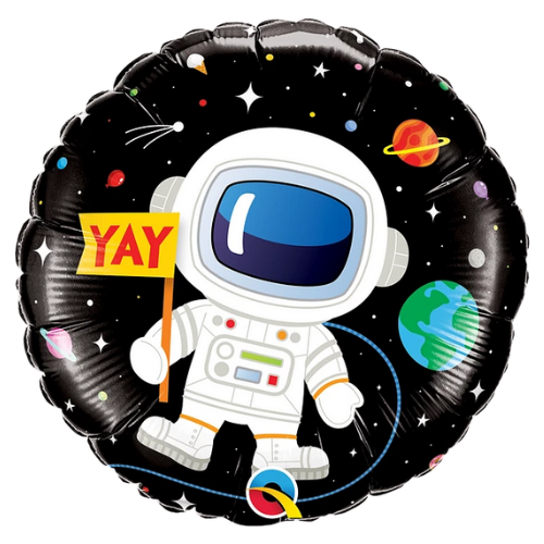 18" Birthday Astronaut Foil Balloon | Buy 5 Or More Save 20%