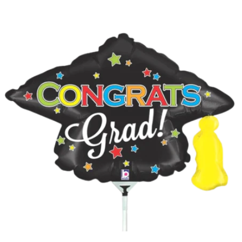 14" Grad Cap Airfill Foil Balloon (P31) | Buy 5 Or More Save 20%