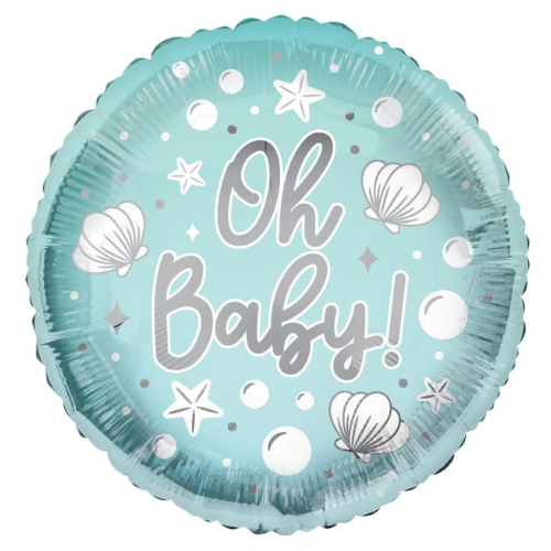 18" Blue Oh Baby! Foil Balloon | Buy 5 Or More Save 20%