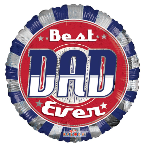 18" Conver Best Dad Ever Vintage Foil Balloon (S4R2) | Buy 5 Or More Save 20%