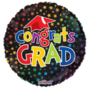 18" Congrats Grad Non Foil Balloon (P25) | Buy 5 Or More Save 20%