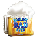 18" Coolest Dad Beer Foil Balloon (P18) | Buy 5 Or More Save 20%