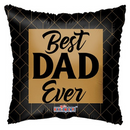 18" Dad Gold & Black Matte Foil Balloon (P18) | Buy 5 Or More Save 20%