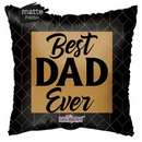 18" Dad Gold & Black Matte Foil Balloon (P18) | Buy 5 Or More Save 20%