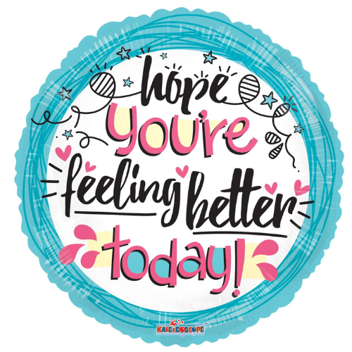 18" Feeling Better Today Non Foil Balloon | Buy 5 Or More Save 20%