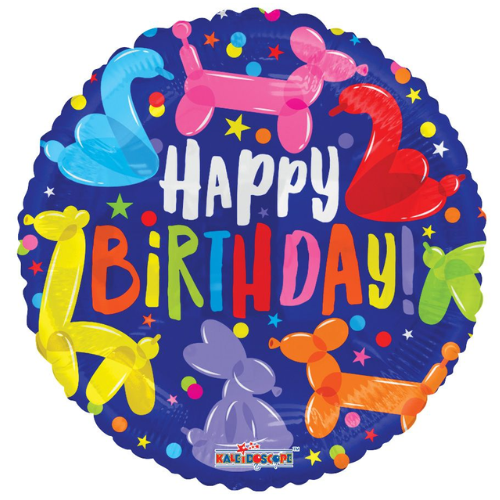 18" Happy Birthday Animal Non Foil Balloon | Buy 5 Or More Save 20%