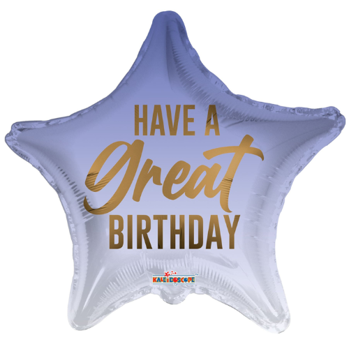Globo de lámina mate de 18" Have A Great Birthday con estrella | Compre 5 o más y ahorre 20 %