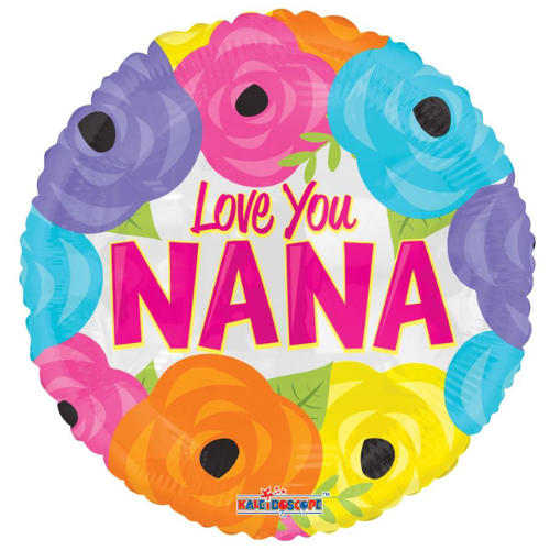 18" I Love You Nana Foil Balloon (WSL) | Clearance - Whiles Supplies Last!