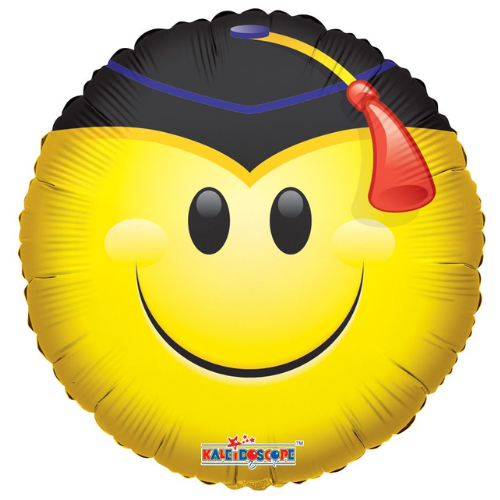 18" Little Smiley Grad Foil Balloon (P30) | Buy 5 Or More Save 20%