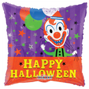 18" Scary Clown Square Foil Balloon (WSL) | Clearance - While Supplies Last!