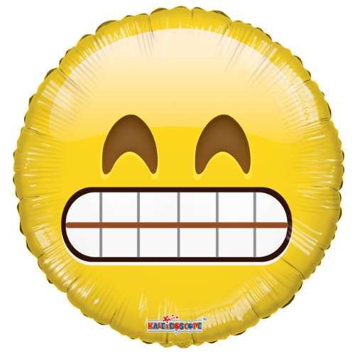 18" Smiley Teeth Foil Balloon | Buy 5 Or More Save 20%