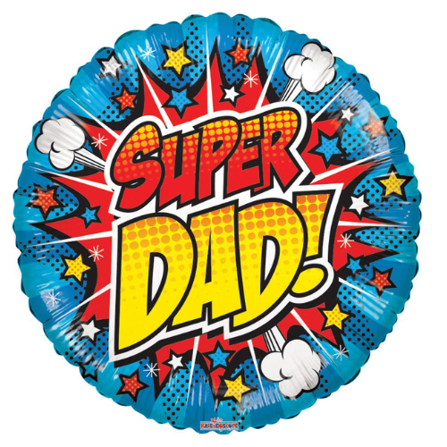 18" Conver Super Dad! Non Foil Balloon (S4R2) | Buy 5 Or More Save 20%