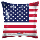 18" USA Flag Square Foil Balloon (P21) | Buy 5 Or More Save 20%