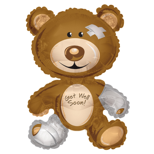 Get Well Soon Teddy Bear Mylar Ballooon