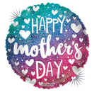 9" Mother's Day Gradient Holographic Foil Airfill Balloon (P16) | Buy 5 Or More Save 20%