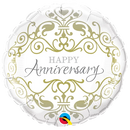 Globo metalizado de aniversario de 18" | Compre 5 o más y ahorre un 20 %
