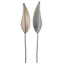 Accesorio floral de alambre chapado en metal Chic Leaf | 6 cuentas
