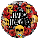 18" Halloween Golden Skulls Foil Balloon (WSL) | Clearance - While Supplies Last