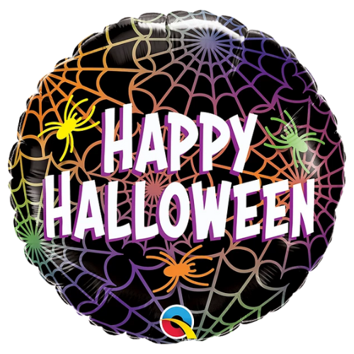 18" Halloween Spiders & Webs Foil Balloon (P13) Buy 5 Or More Save 20%