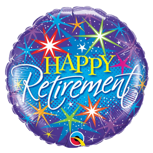 18" Happy Retirement Colorful Foil Balloon