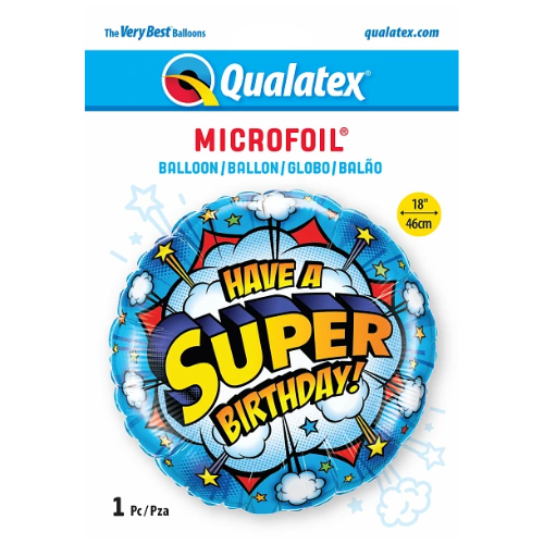 18" Have A Super Birthday Foil Balloon