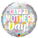 18" Mother’s Day Big Pastel Dots Foil Balloon (P9) | Buy 5 Or More Save 20%