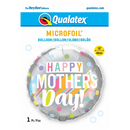18" Mother’s Day Big Pastel Dots Foil Balloon (P9) | Buy 5 Or More Save 20%