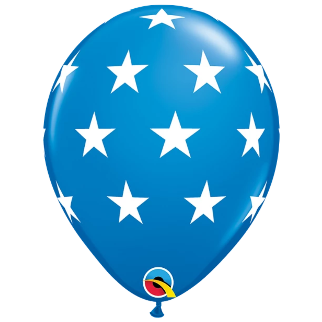 11" Qualatex Big Stars Latex Balloons | 50 Count