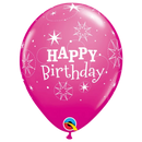 11" Birthday Sparkle Latex Balloons Assortment | 50 Count