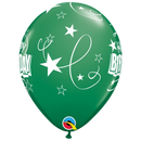 Surtido de carnaval de 11 pulgadas, globos de látex con lazos y estrellas para cumpleaños | 50 unidades