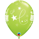Surtido de carnaval de 11 pulgadas, globos de látex con lazos y estrellas para cumpleaños | 50 unidades