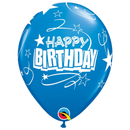 Surtido de carnaval de 11 pulgadas, globos de látex con lazos y estrellas para cumpleaños | 50 unidades