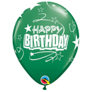 Surtido de carnaval de 11 pulgadas, globos de látex con lazos y estrellas para cumpleaños | 50 unidades