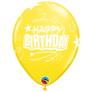 Surtido de carnaval de 11 pulgadas, globos de látex con lazos y estrellas para cumpleaños | 50 unidades