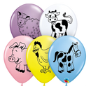 11" Farm Animal Assortment Latex Balloons | 50 Count