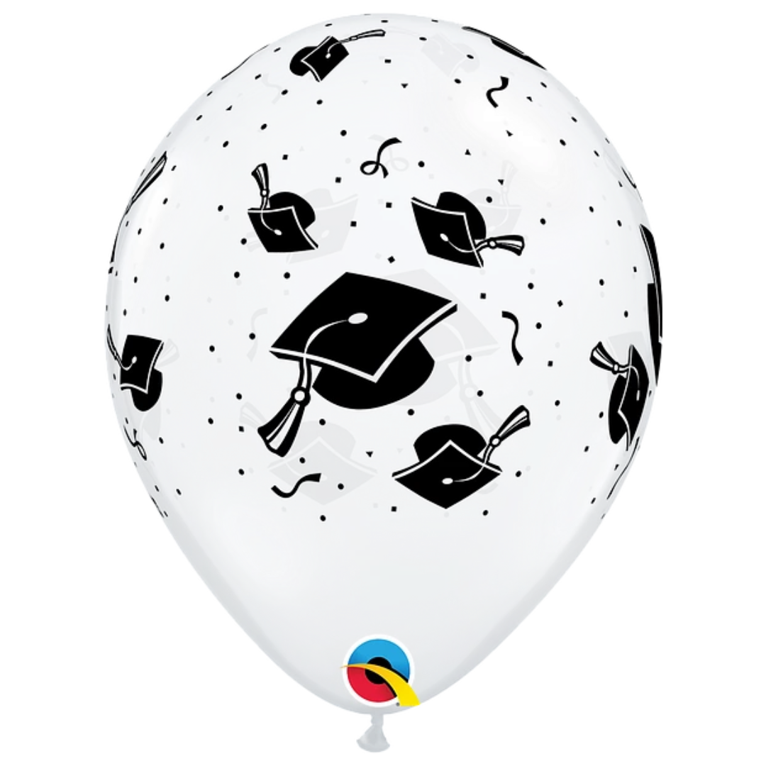 11" Graduation Hats Latex Balloons | 50 Count
