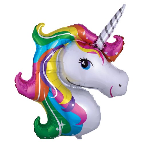 33" Rainbow Unicorn Super Shape Foil Balloon