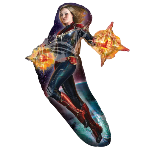 Globo de aluminio con forma de Capitán Marvel de 37"