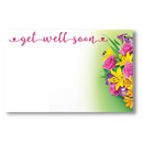 Get Well Soon Vibrant Bouquet Enclosure Cards | 50 Count