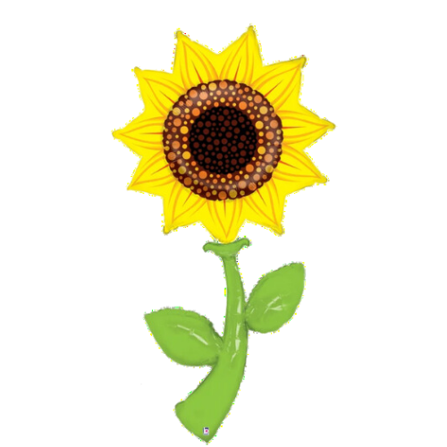 60" Fresh Pick Sunflower Foil Balloon (P18) | Stands 5 Feet Tall!