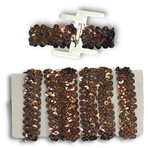 Holographic Sequined Corsage Elastic Wristlet | 6 Count